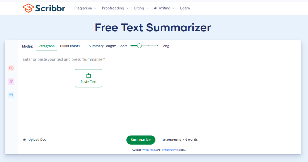 Scribbr Text Summarizer Scribbr Text Summarizer
