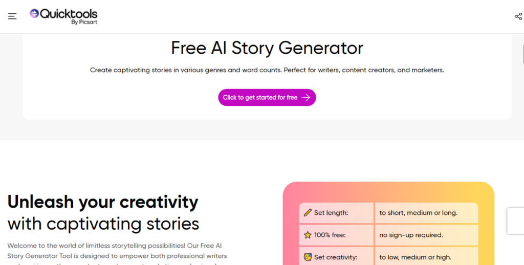PicsArt free story generator PicsArt free story generator